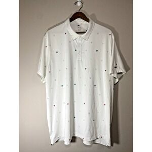 Nike Golf Dri-Fit Polo Mens‎ XXL Player Club Print Short Sleeve Vented Shirt